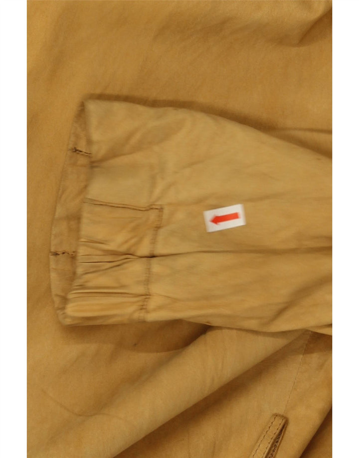 VINTAGE Womens Open Suede Jacket IT 44 Medium Brown Leather Vintage Vintage and Second-Hand Vintage from Messina Hembry 