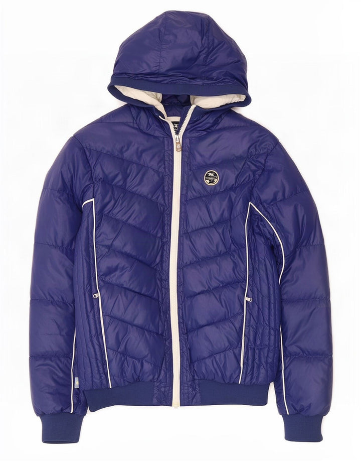 Giacca imbottita con cappuccio North Sails da ragazzo 13-14 anni in poliammide blu