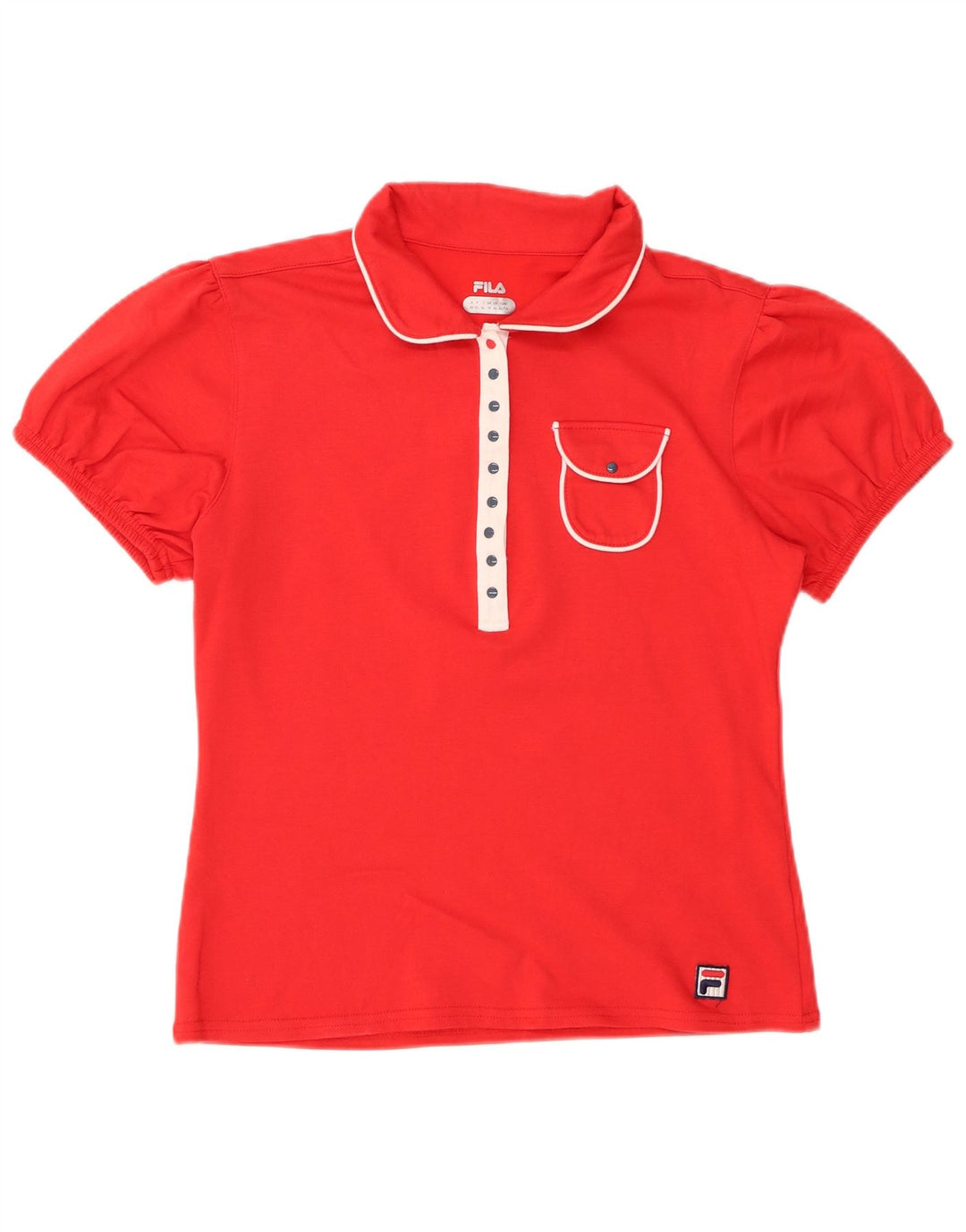 Polo da donna FILA UK 16 grande rossa in cotone