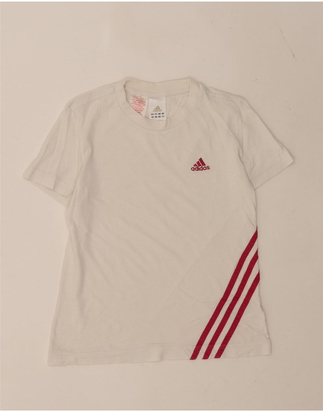 T-shirt Adidas da ragazzo Top 11-12 anni in cotone bianco