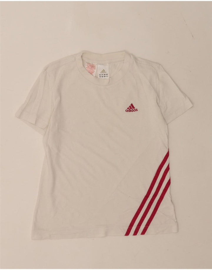 T-shirt Adidas da ragazzo Top 11-12 anni in cotone bianco