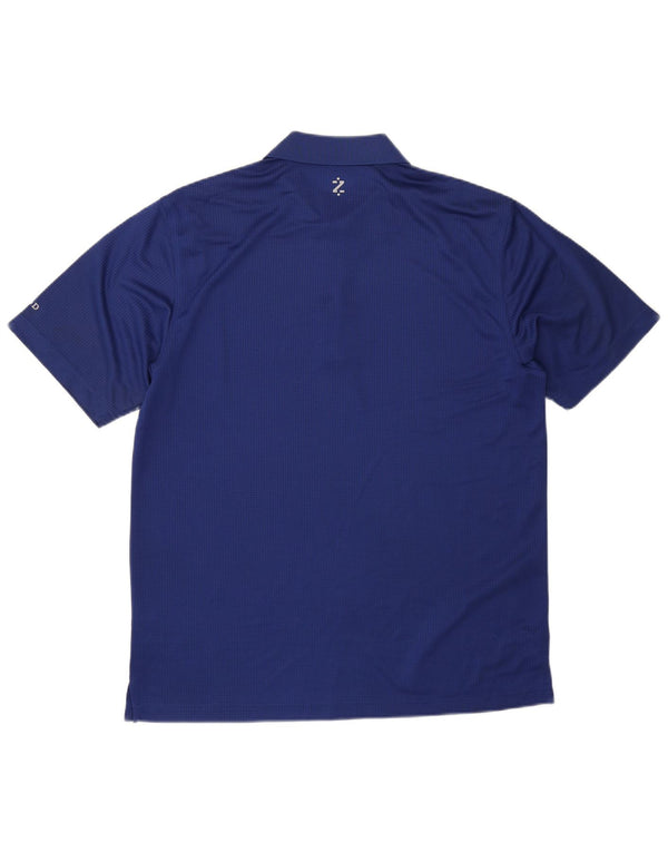 Polo da uomo Izod in poliestere blu medio