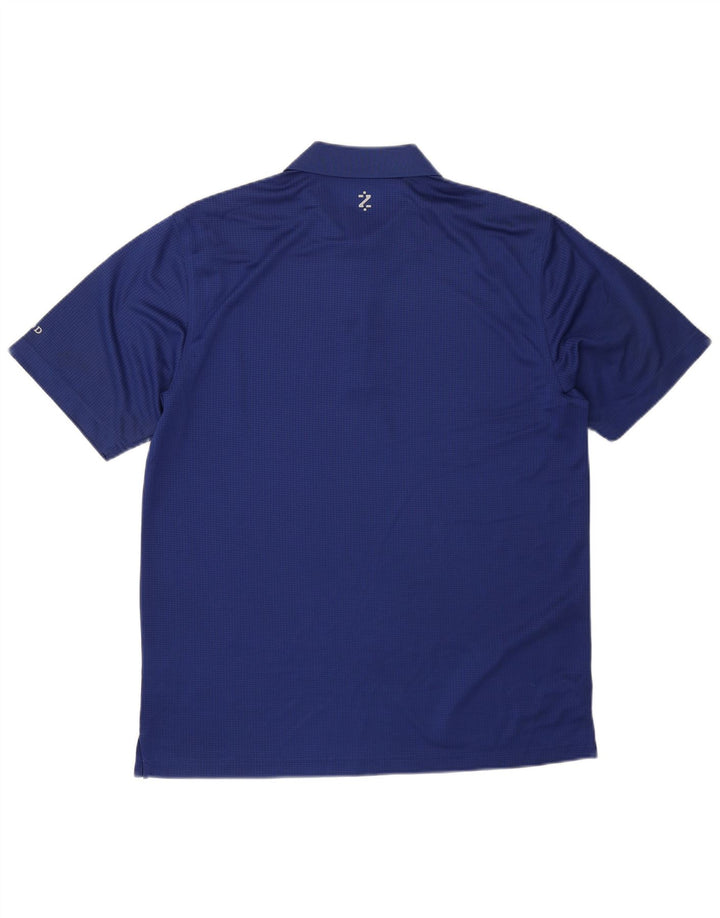 Polo da uomo Izod in poliestere blu medio