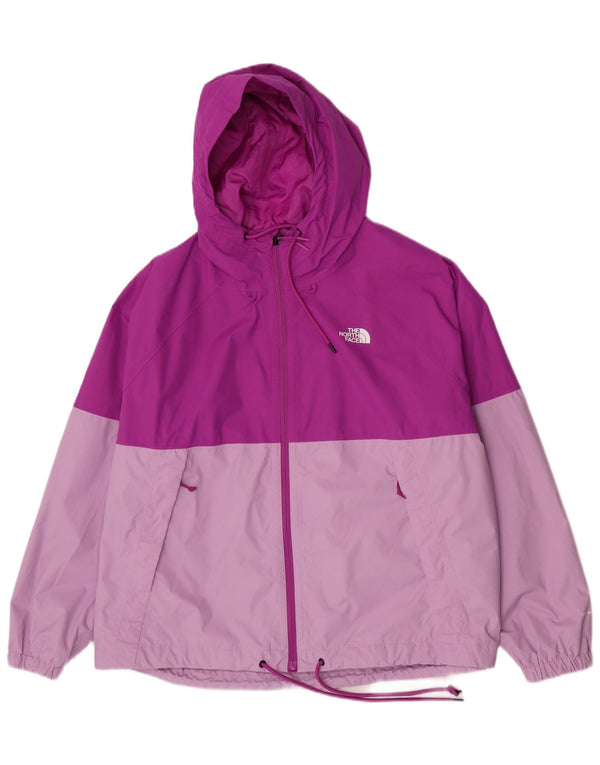 Giacca antipioggia con cappuccio da donna The North Face UK 20 2XL Nylon color block viola