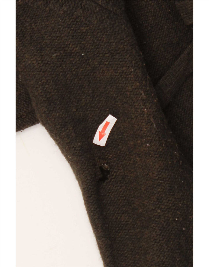 Joules Maglione da donna con collo alto corto UK 12 Lana kaki media