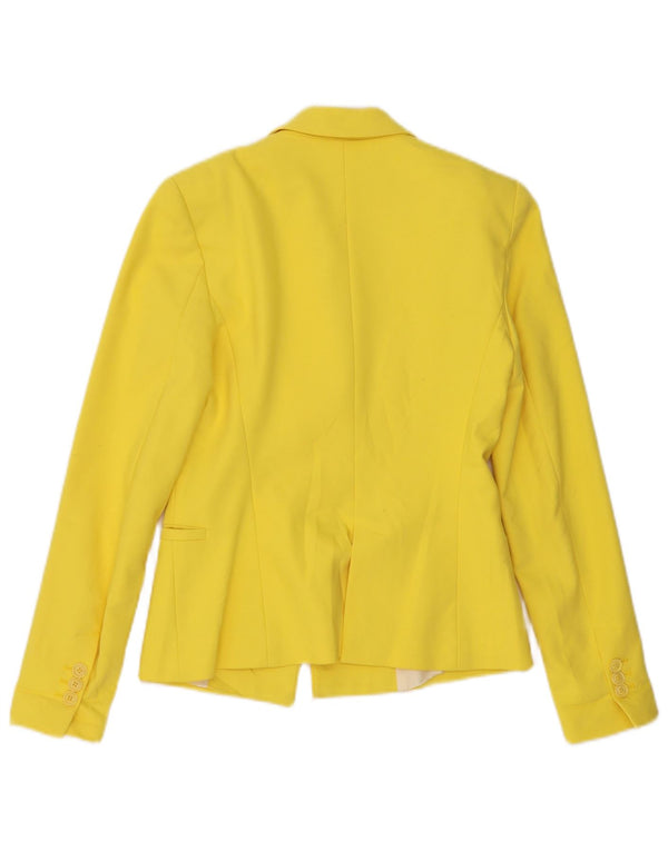 Giacca blazer a 1 bottone da donna Zara UK 6 XS poliestere giallo