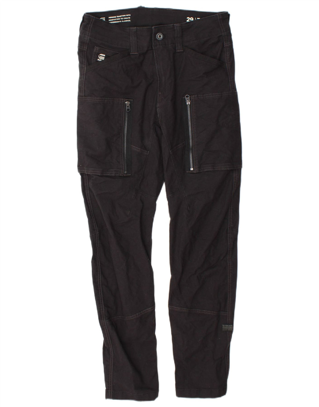 Pantaloni cargo slim da uomo G-Star W29 L32 cotone nero