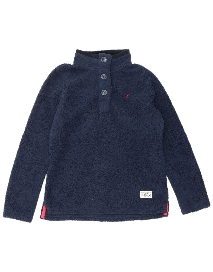 Crew Clothing Maglione in pile da donna UK 12 Medio Poliestere blu navy