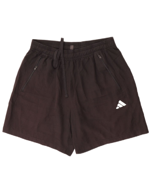 Pantaloncini sportivi da uomo Adidas grandi in poliestere nero