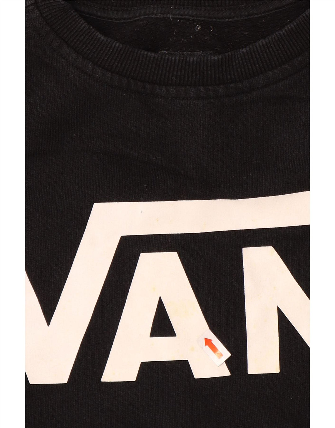 Felpa con grafica da uomo Vans XS in cotone nero