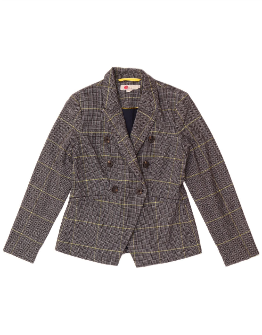 Giacca Boden da donna Petite Blazer UK 10 piccola pied de poule blu navy