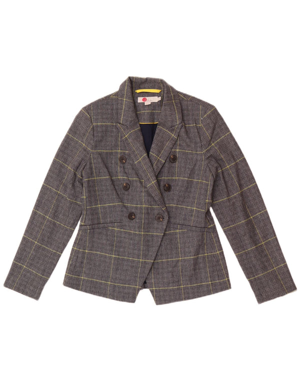 Giacca Boden da donna Petite Blazer UK 10 piccola pied de poule blu navy