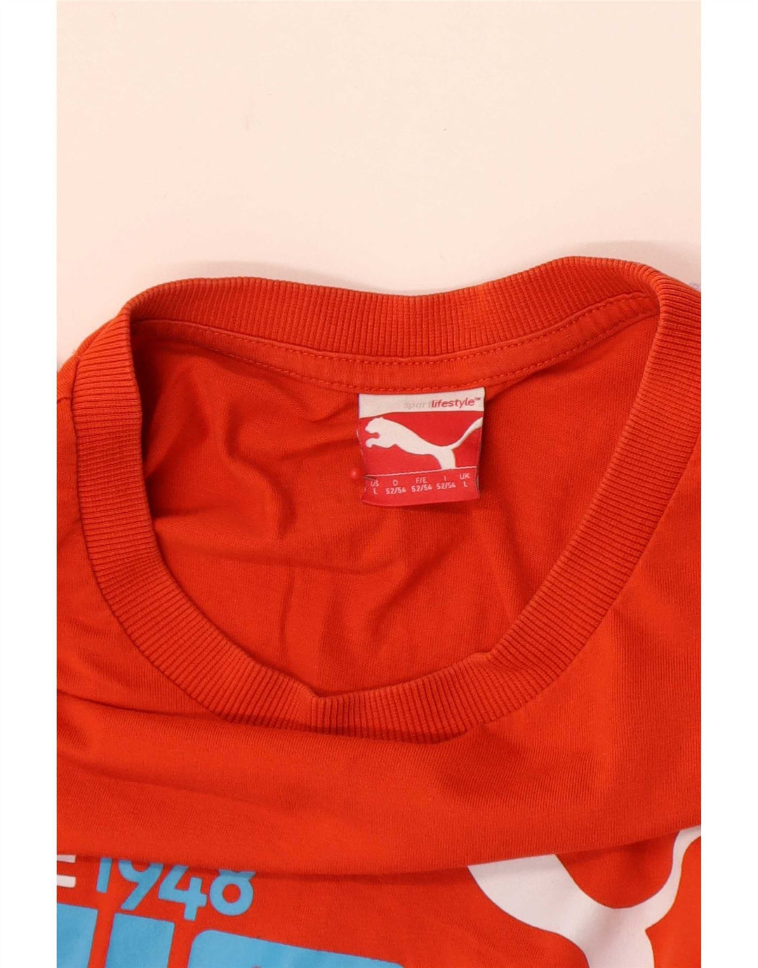 T-shirt grafica da uomo Puma Large arancione