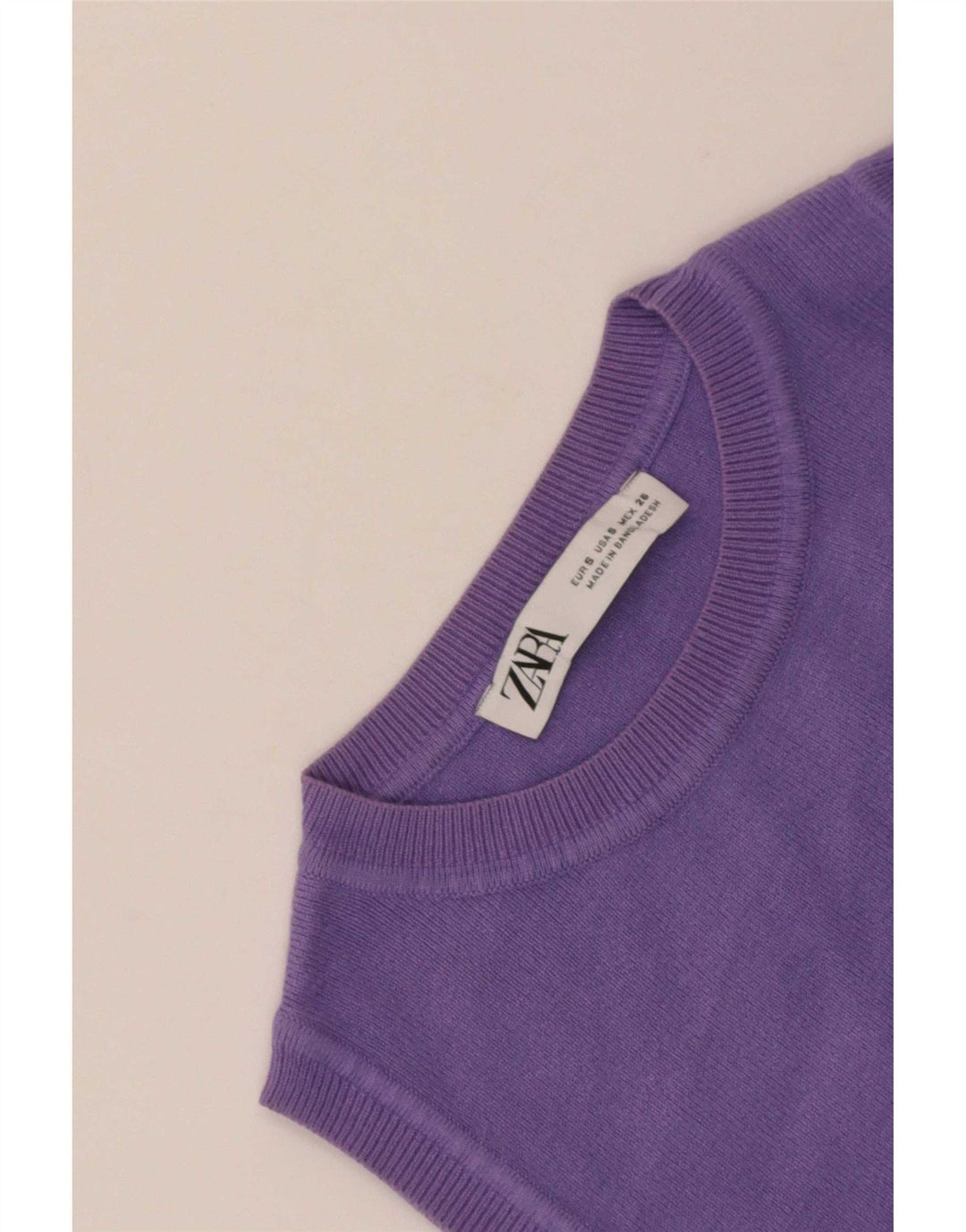 Canotta corta da donna Zara UK 8 piccola viola