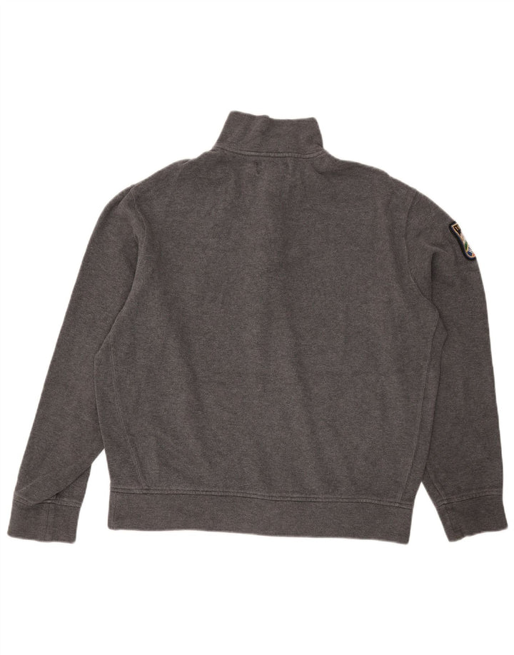 Polo Ralph Lauren Felpa da uomo con collo con zip grafica Maglione grigio medio