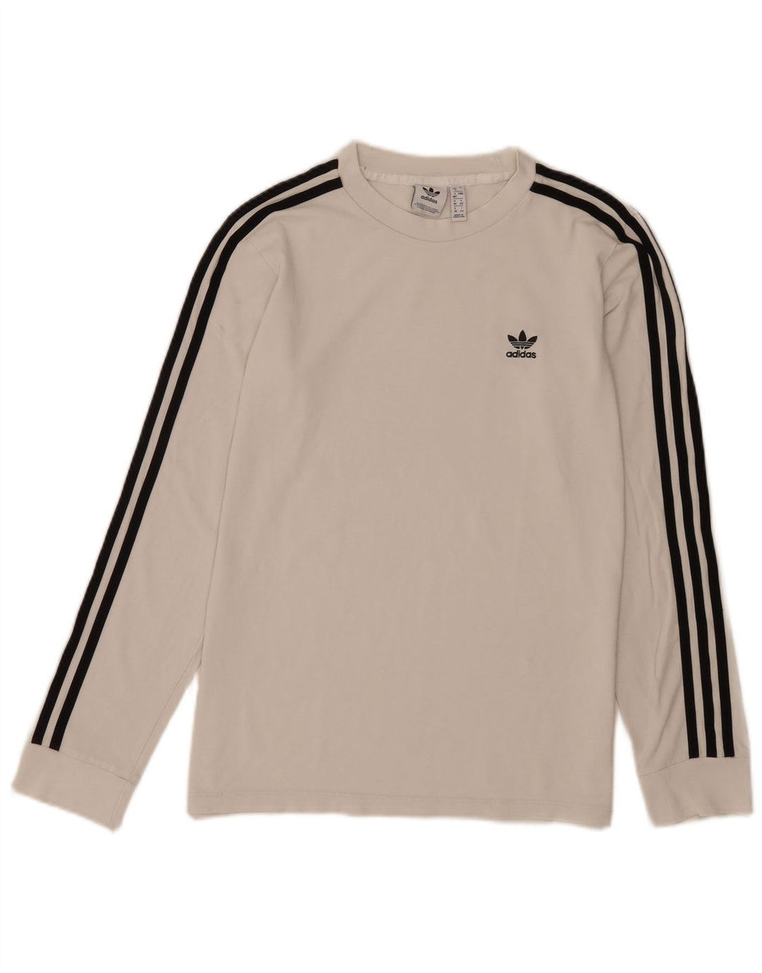 Top Adidas da donna a manica lunga UK 12 medio bianco