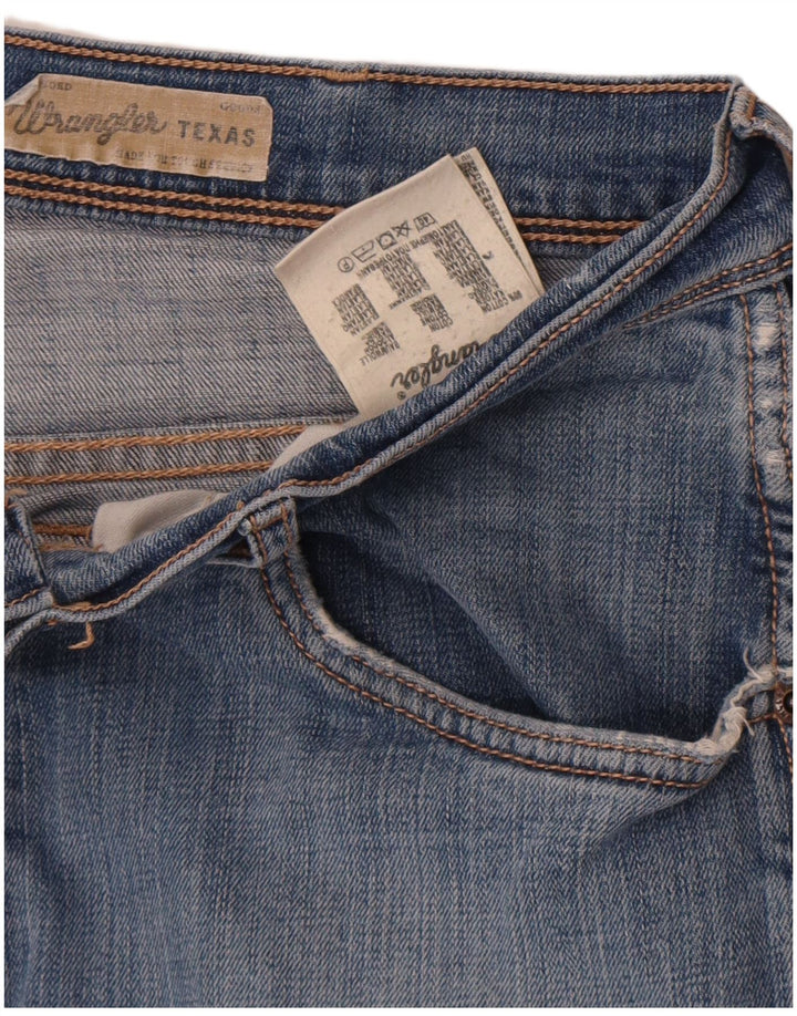 Jeans dritti elasticizzati Texas Wrangler da uomo W36 L30 cotone blu