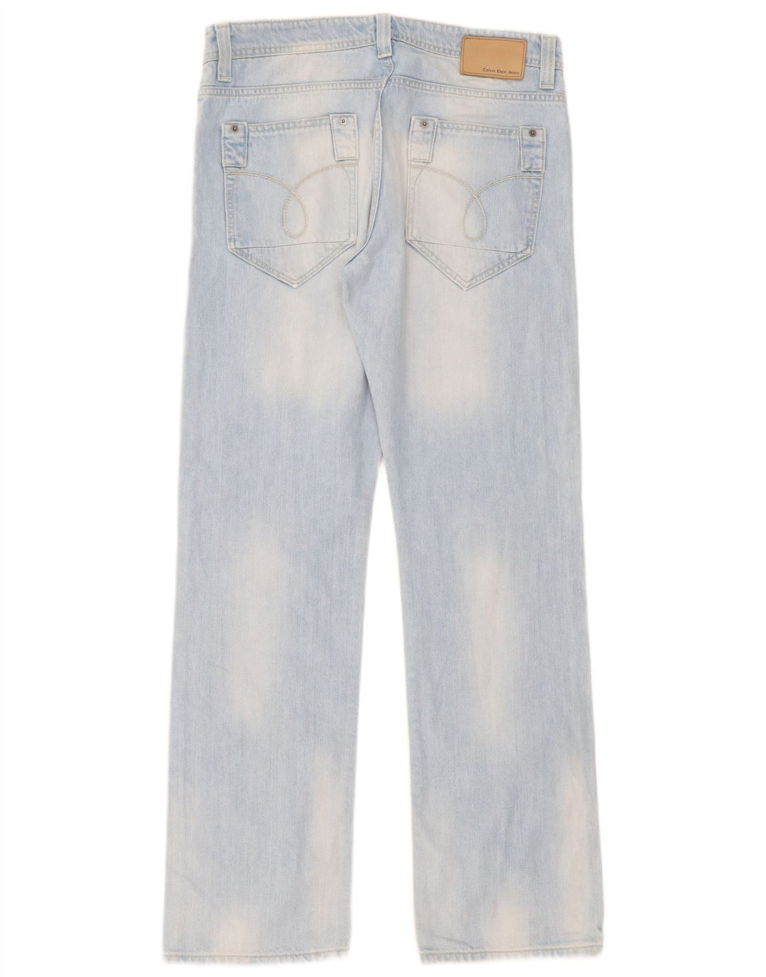 Jeans dritti da donna Calvin Klein W32 L34 cotone blu