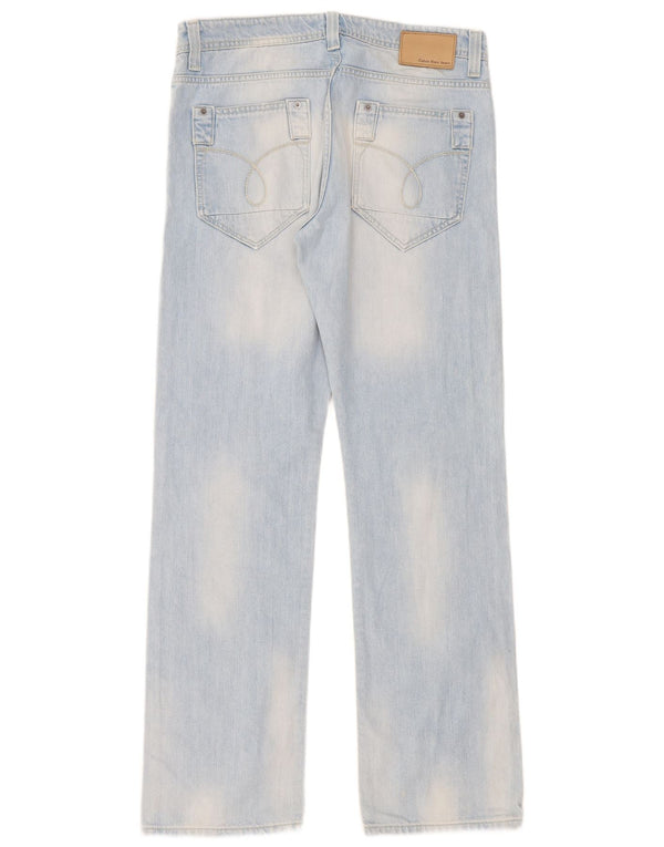 Calvin Klein Womens Straight Jeans W32 L34 Blue Cotton