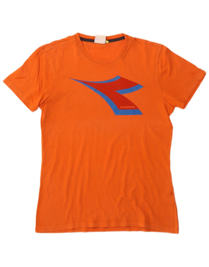 DIADORA T-shirt grafica da uomo Top arancione medio
