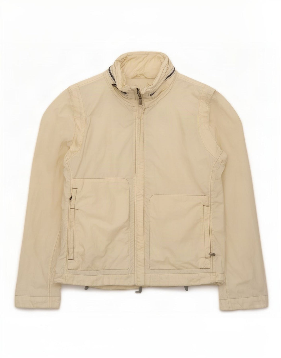 Bomber con cappuccio da donna Murphy & Nye UK 10 piccolo cotone bianco sporco