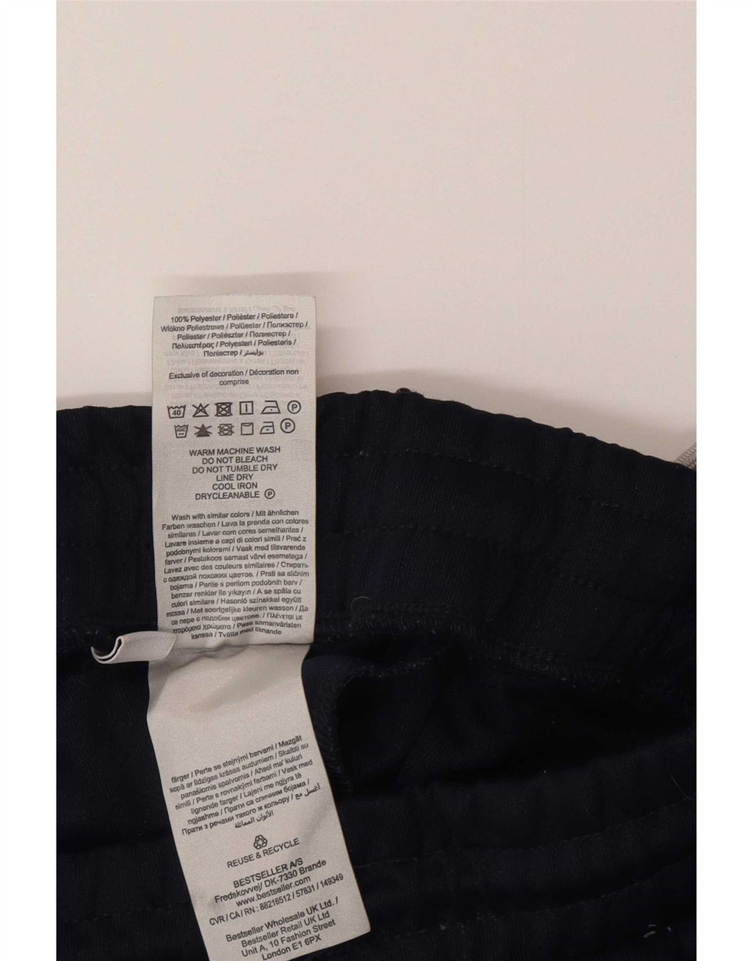 Pantaloni da tuta da uomo Jack & Jones grandi in poliestere color block blu navy