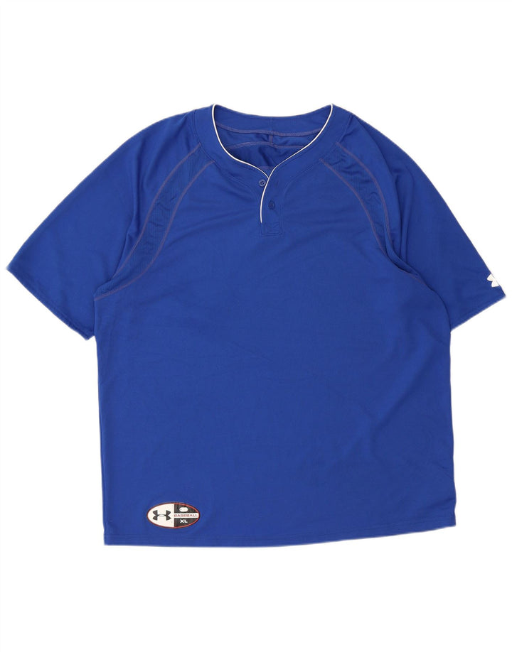 T-shirt da baseball da uomo UNDER ARMOUR Top XL poliestere blu
