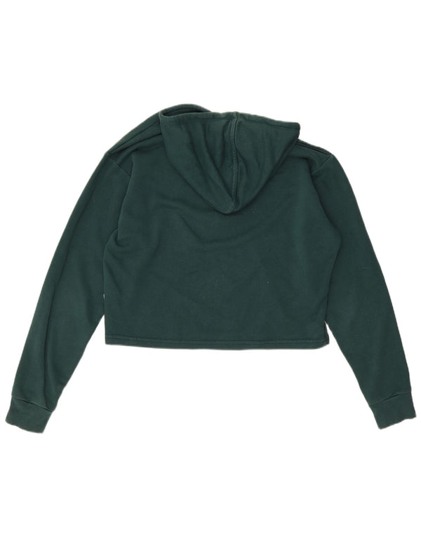 Maglione con cappuccio grafico oversize da donna Puma UK 10 piccolo cotone verde
