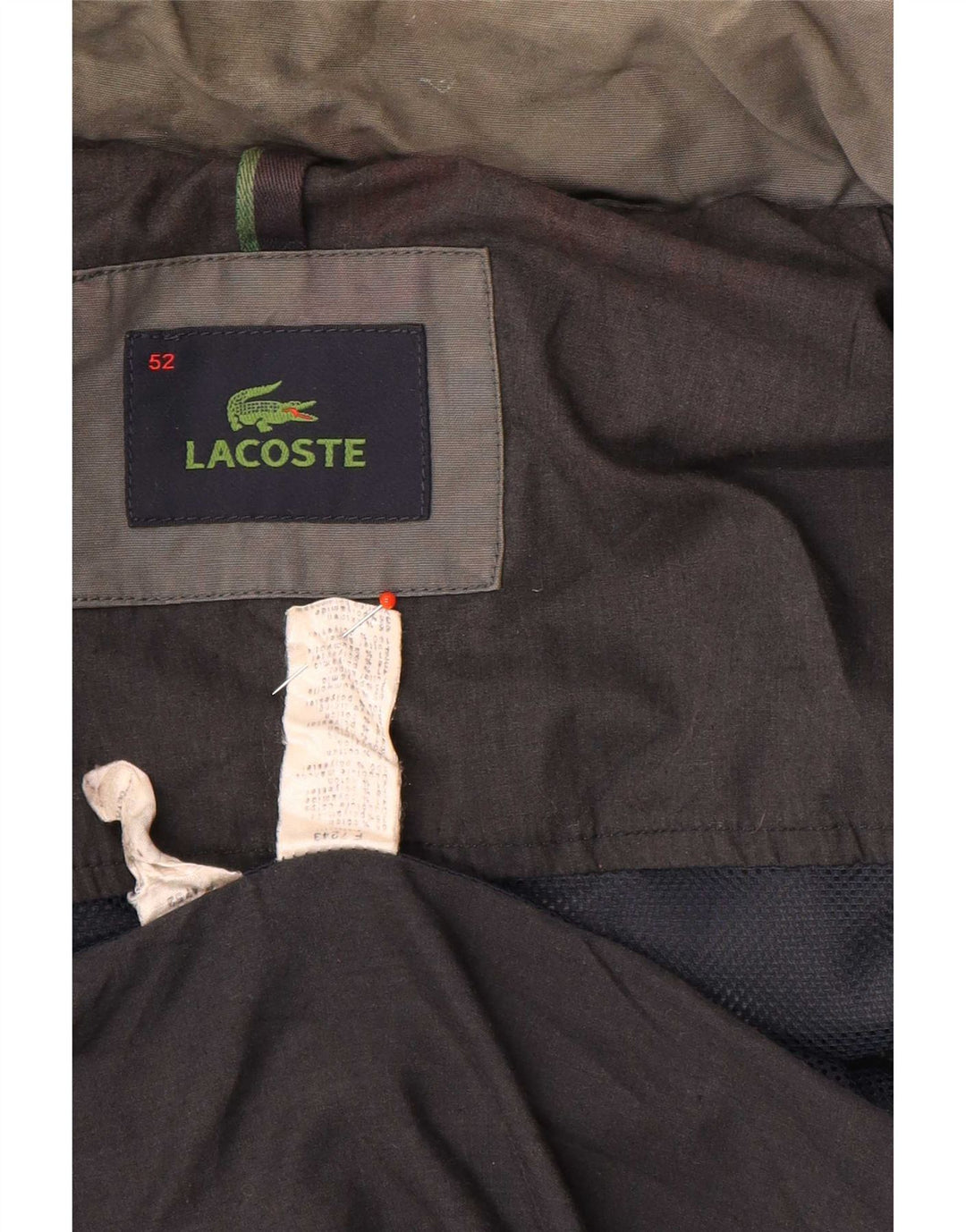 Giubbotto bomber con cappuccio da uomo Lacoste IT 52 XL in cotone grigio