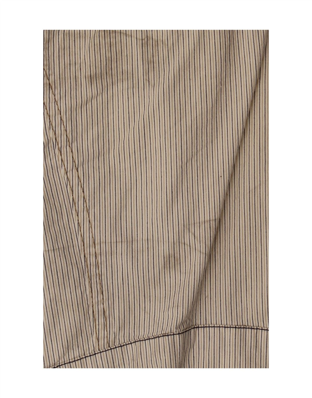 Giubbotto bomber corto da donna Gas UK 10 piccolo cotone a righe beige