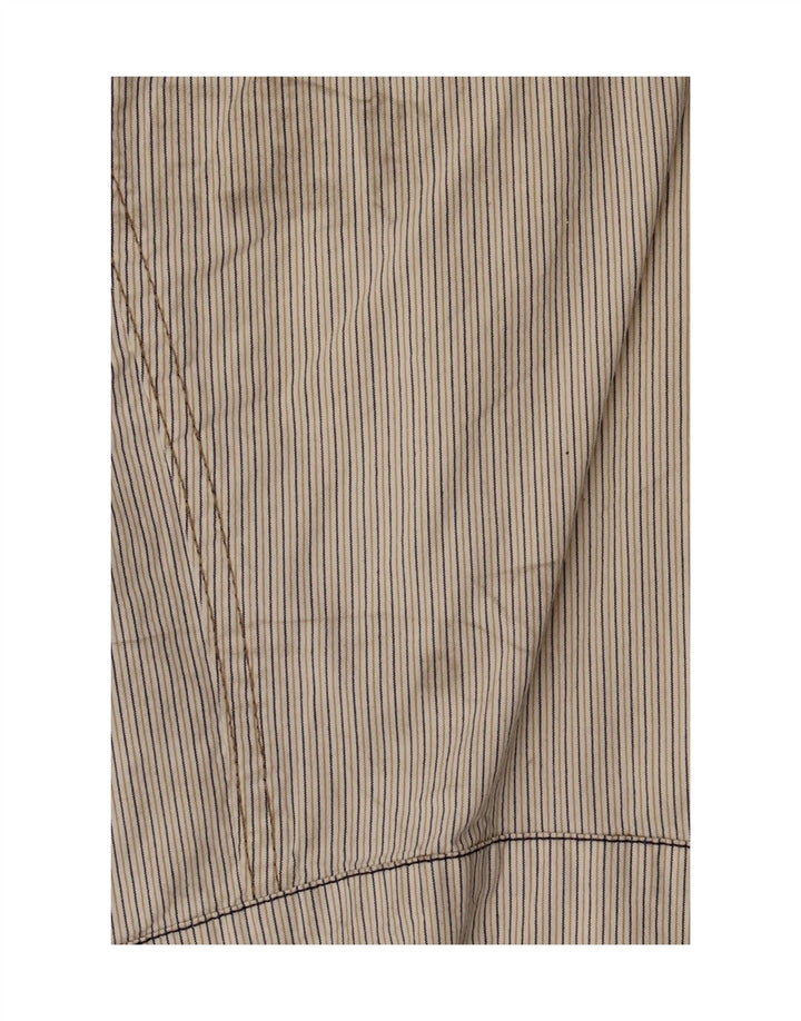 Giubbotto bomber corto da donna Gas UK 10 piccolo cotone a righe beige