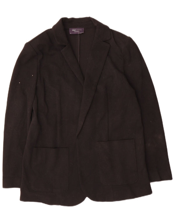Marks & Spencer Giacca blazer vestibilità rilassata da donna UK 12 Blu navy medio