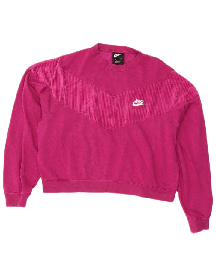 Felpa oversize da donna Nike UK 14 rosa medio