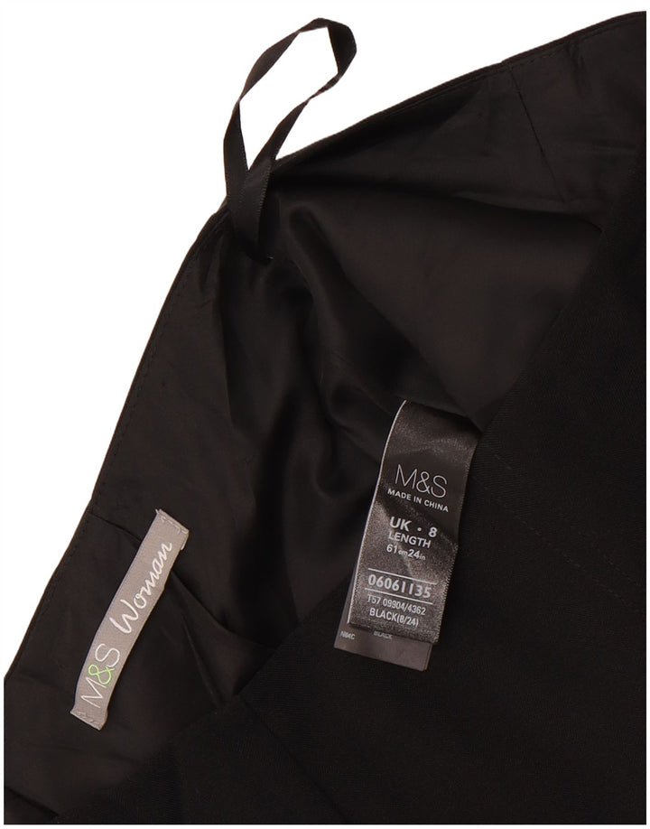 Gonna a tubino da donna Marks & Spencer UK 8 piccola W28 poliestere nero