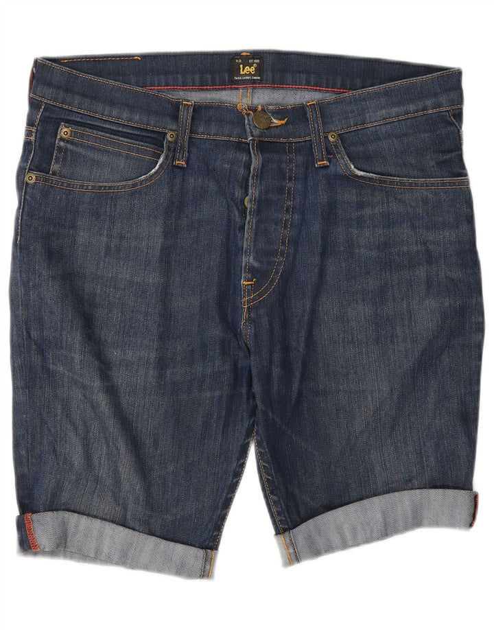 Pantaloncini di jeans Jegger da donna Lee W31 cotone blu medio