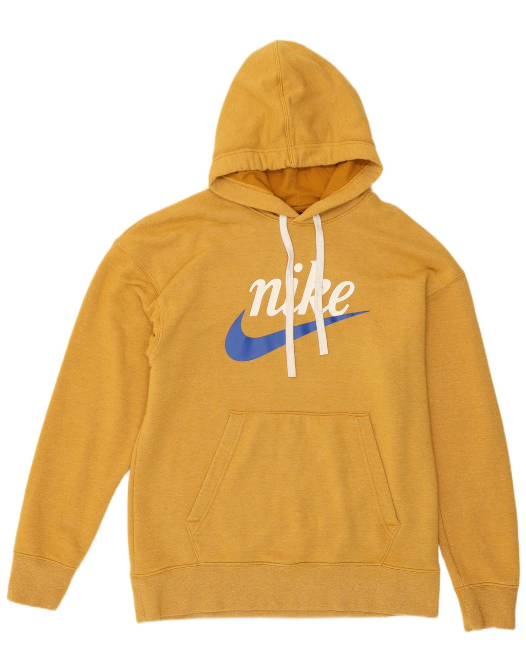 Felpa con cappuccio grafica Nike da uomo in cotone giallo medio