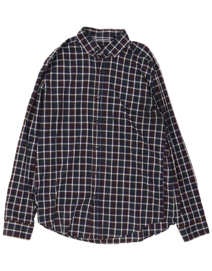 Camicia slim fit da uomo Hugo Boss XL a quadri multicolore