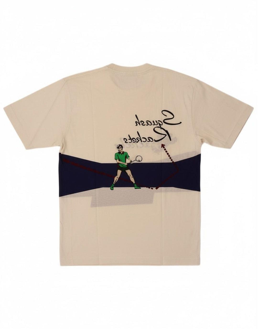 T-shirt grafica da uomo Cacharel Top grande in cotone color block bianco