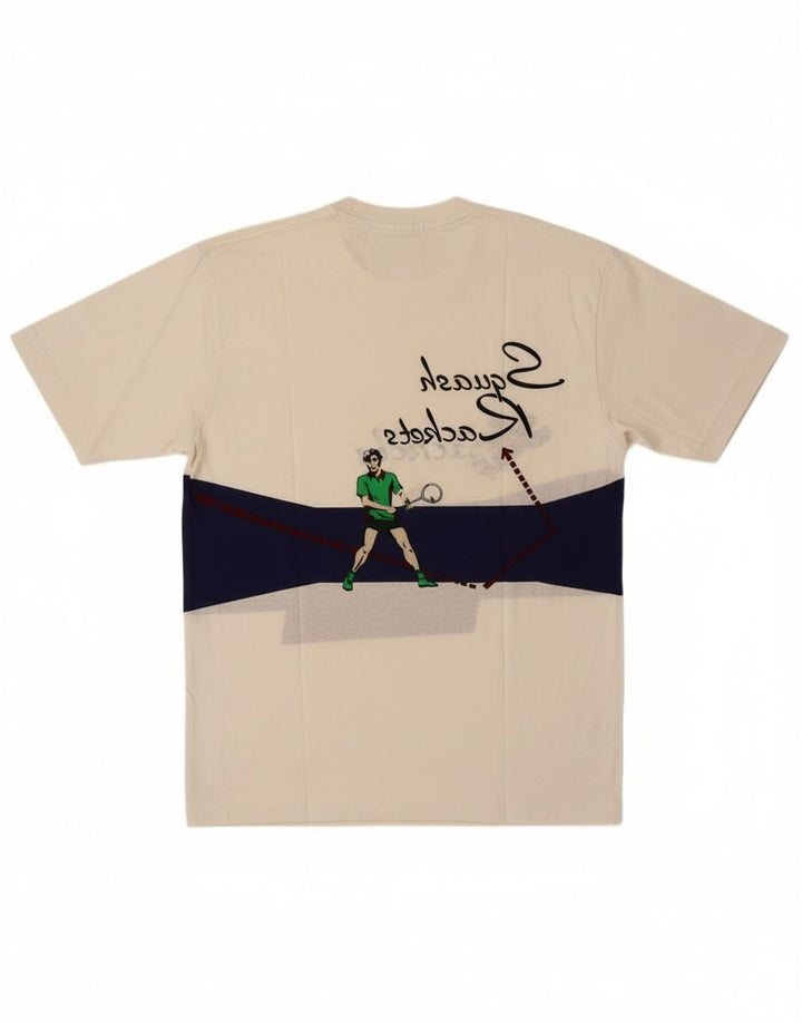 T-shirt grafica da uomo Cacharel Top grande in cotone color block bianco