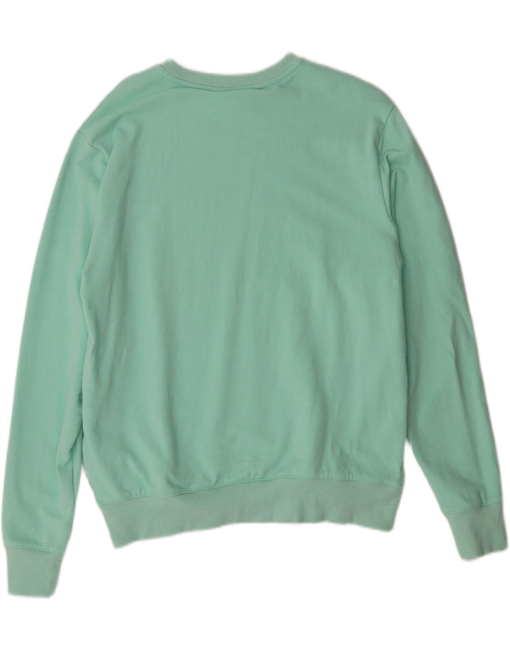 FILA Womens Sweatshirt Jumper UK 14 Medium Turquoise Cotton Vintage Fila and Second-Hand Fila from Messina Hembry 