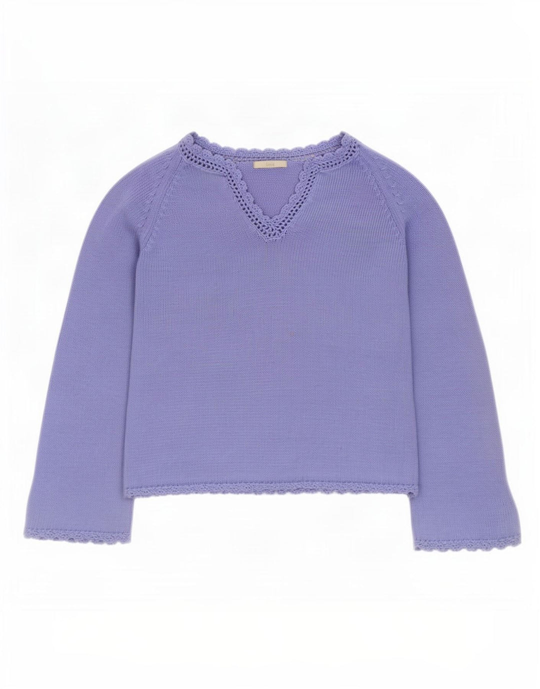 Marks & Spencer Top da donna a maniche lunghe UK 16 Large Blu Cotone