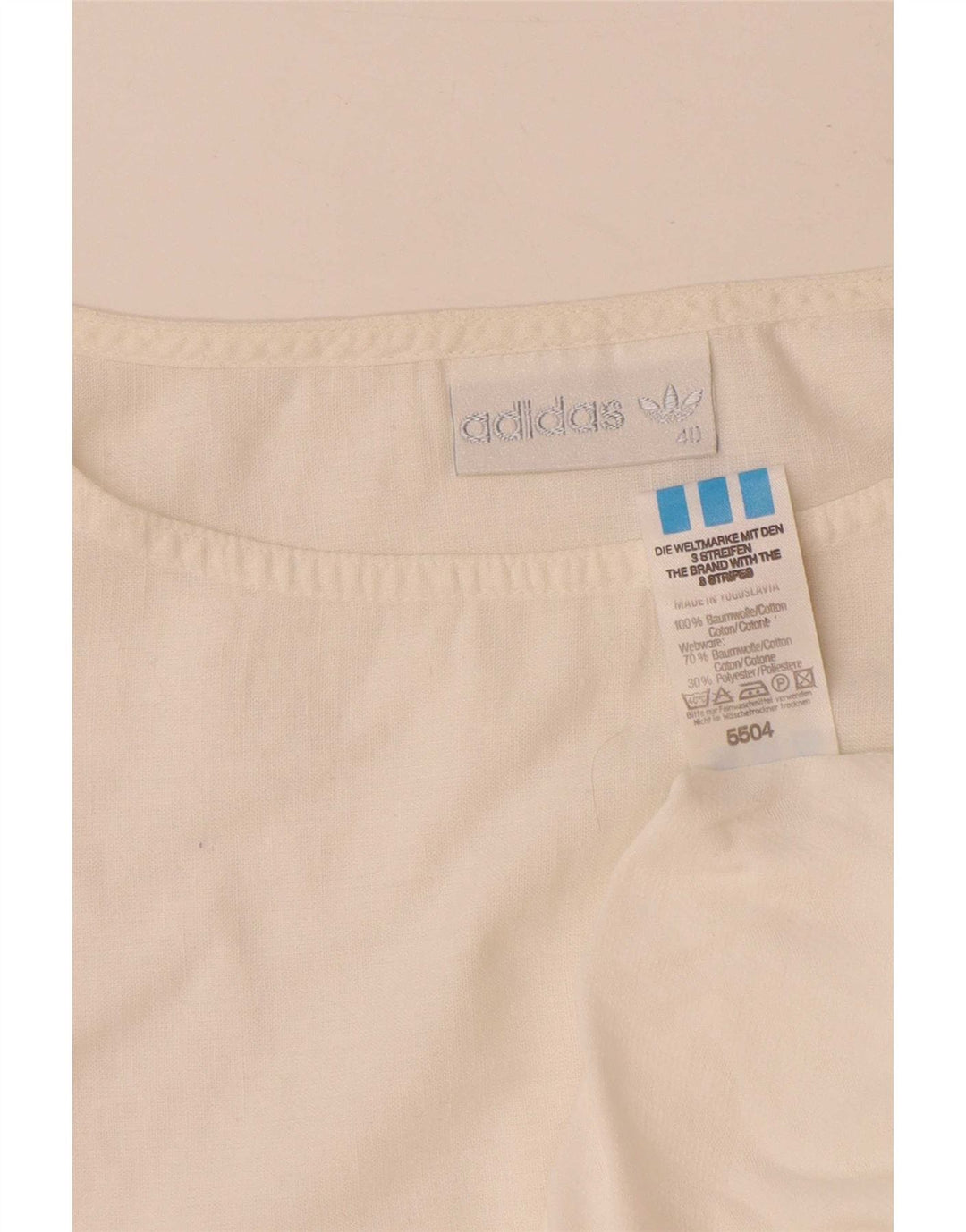 T-shirt da donna Adidas Top EU 40 cotone bianco medio