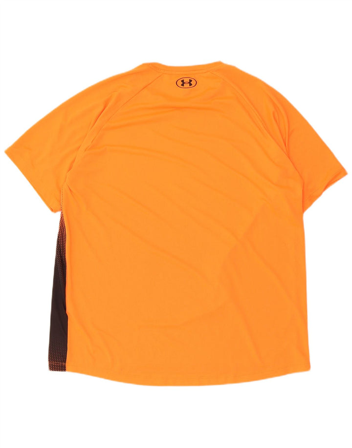 Maglietta da uomo Under Armour Top XL arancione Tie Dye in poliestere