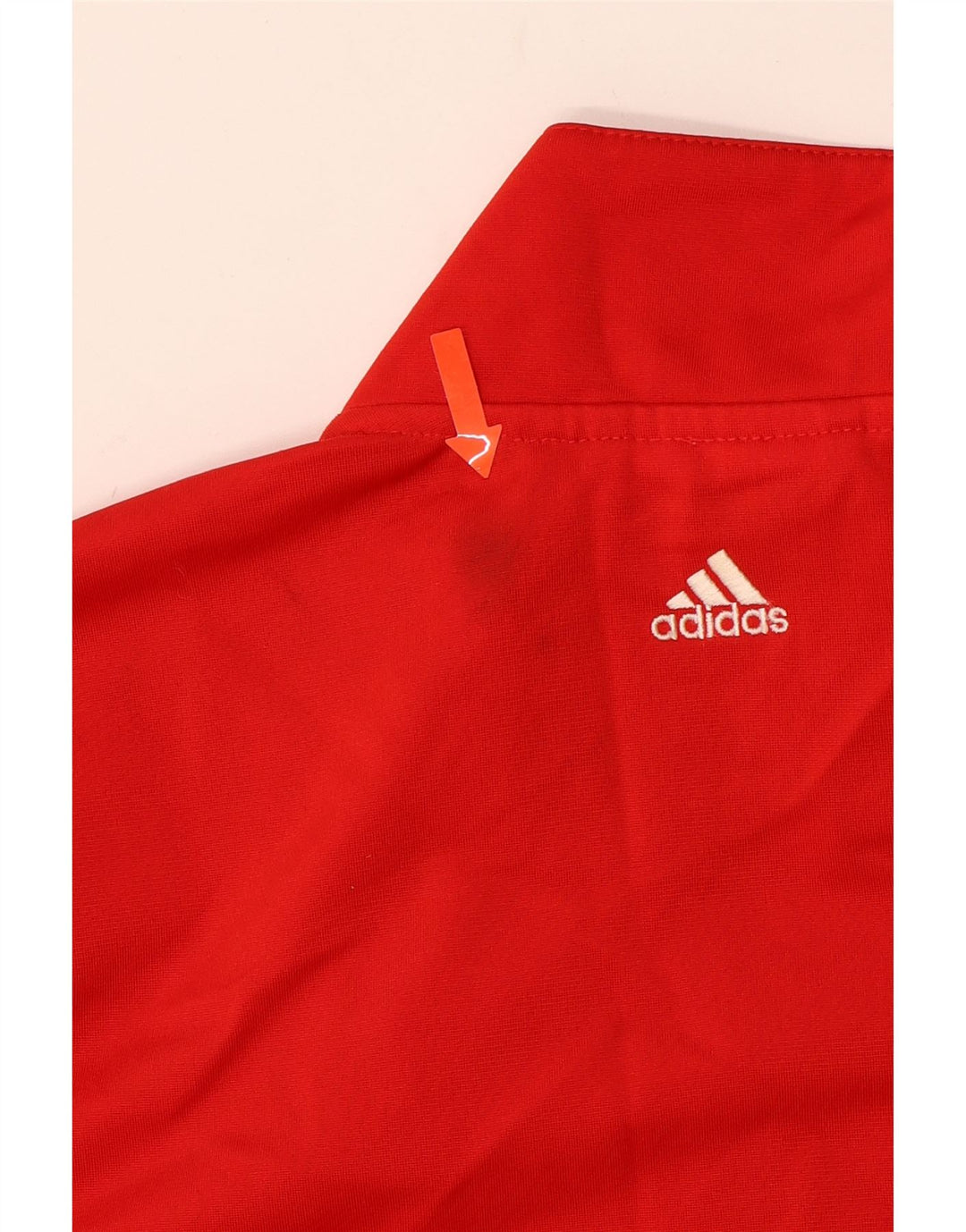 Giacca superiore della tuta da ragazzo ADIDAS 13-14 anni Poliestere color block rosso