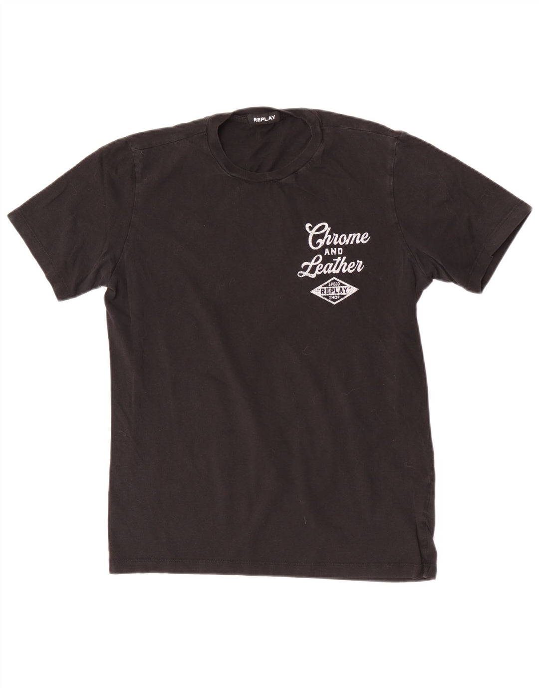 T-shirt grafica da ragazzo Replay Top 13-14 anni cotone nero medio