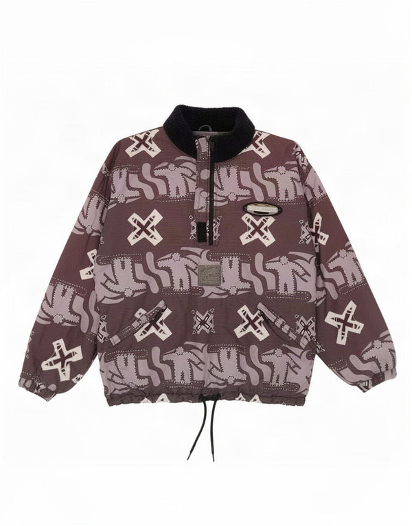Iguana Mens Abstract Pattern Windbreaker Jacket UK 40 Large Purple