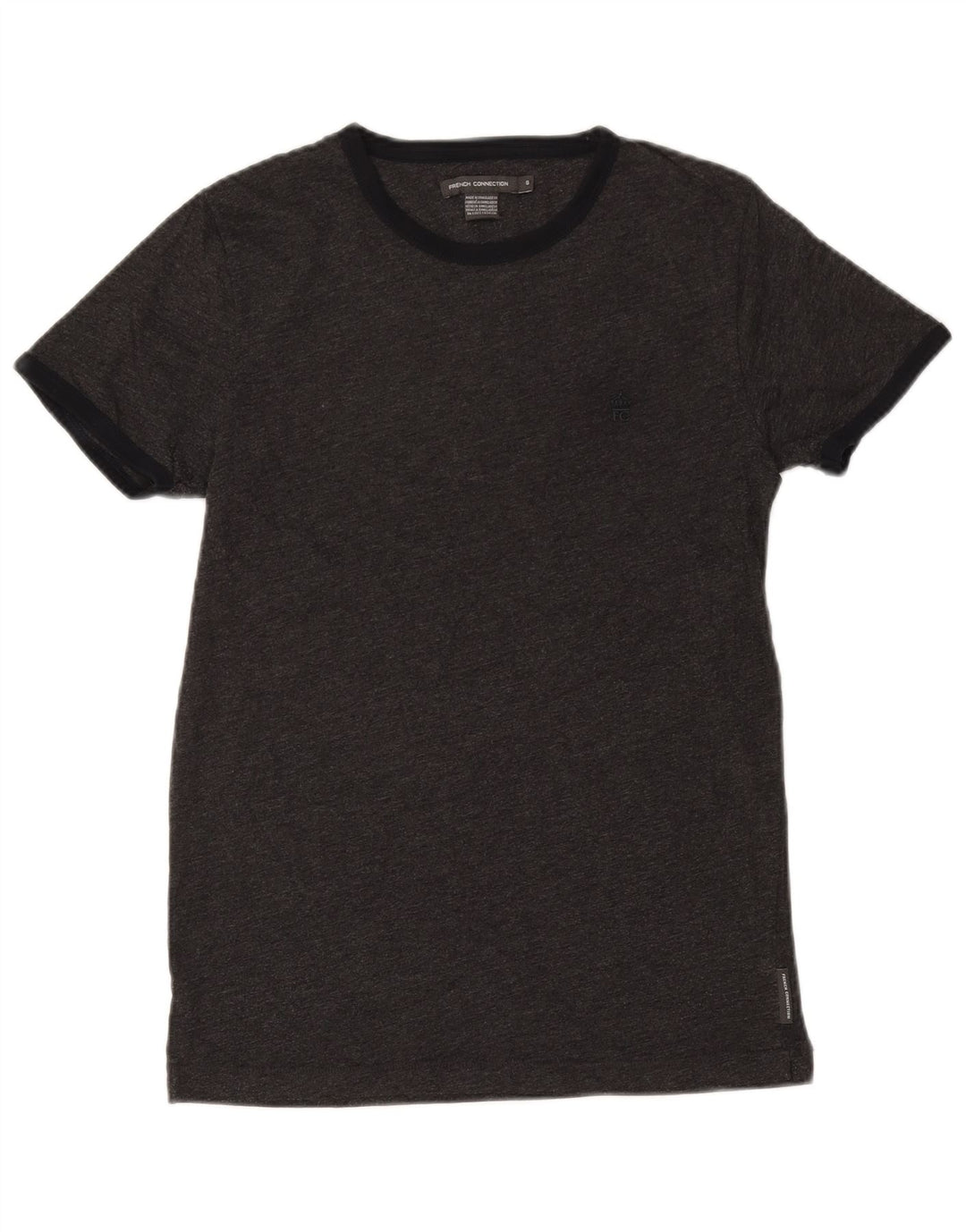 T-shirt da uomo French Connection Top piccola in cotone grigio