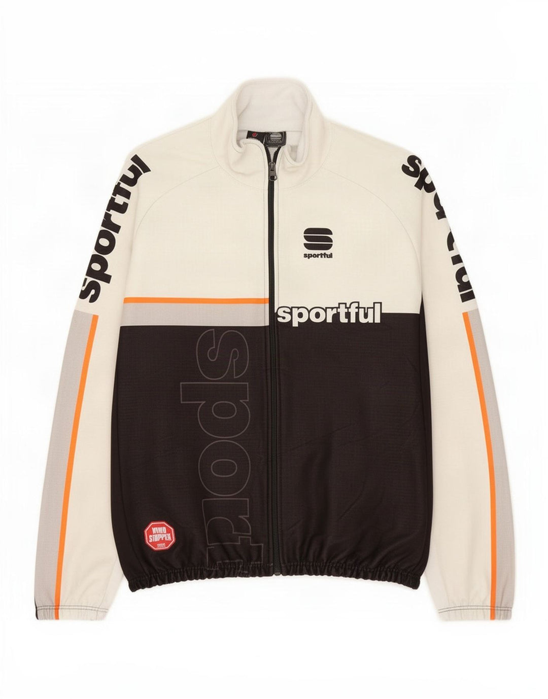 Giacca sportiva da uomo con grafica Sportful XL in poliestere color block bianco