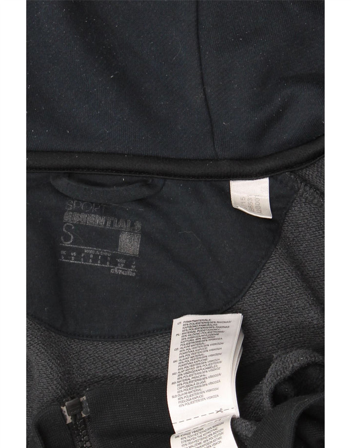 Maglione con cappuccio e zip ADIDAS da uomo Climalite piccolo in cotone color block grigio