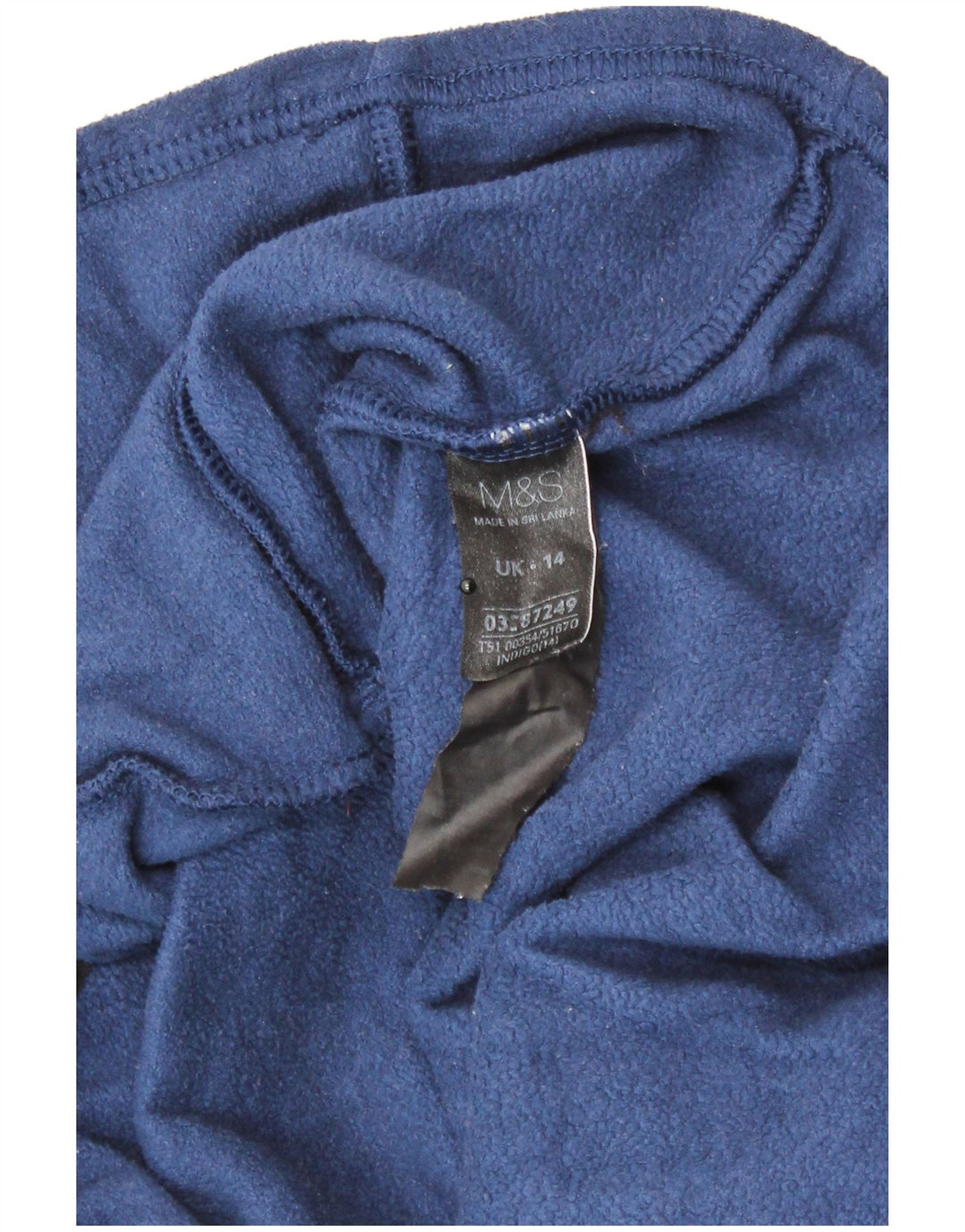 Giacca in pile da donna Marks & Spencer UK 14 poliestere blu navy medio